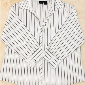 White and black strip shirt